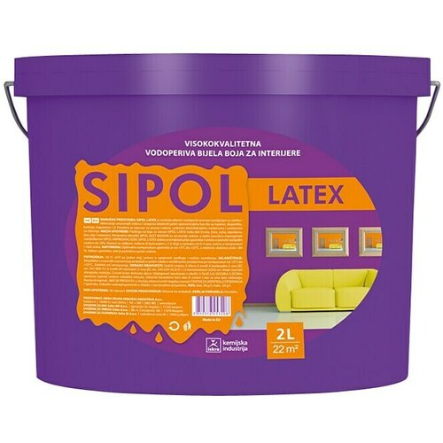  Unutarnja disperzijska boja Sipol Latex (Bijela, 2 l) Cijene