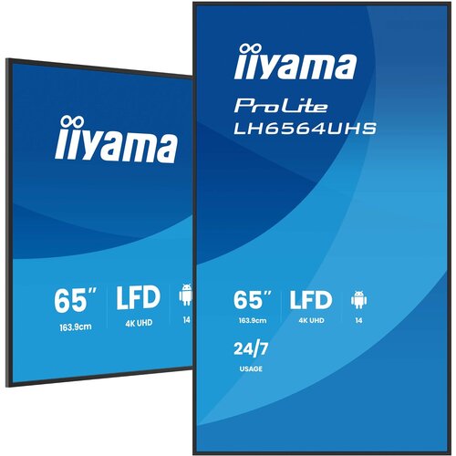 Iiyama 164.0cm(65) LH6564UHS-B1AG 16:9 2xHDMI+USB-C 4K (Speditionsversand) Slike