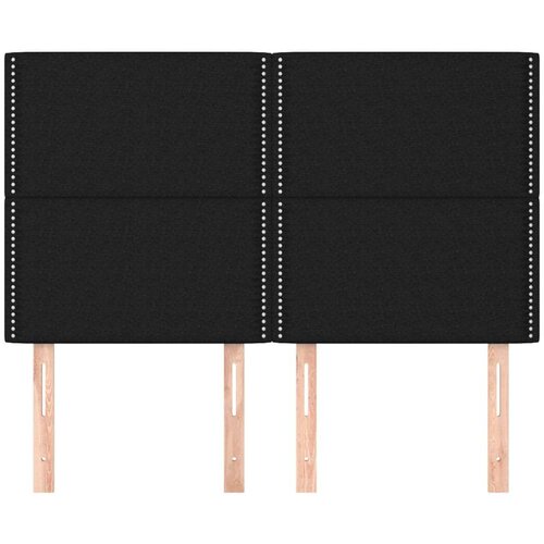  Uzglavlja 4 kom crni 72 x 5 x 78/88 cm od tkanine Slike