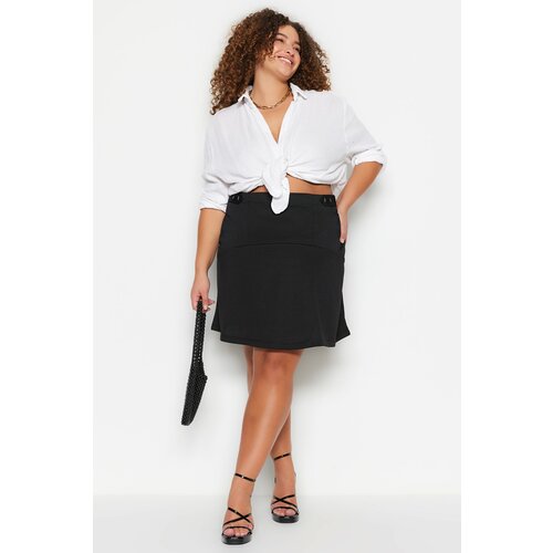 Trendyol Curve Plus Size Skirt - Black - Mini Slike