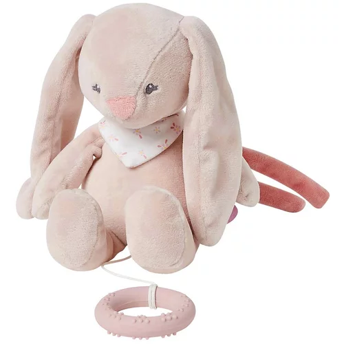 Nattou alice & pomme plišana glazbena igračka rabbit pomme powder pink 25 cm