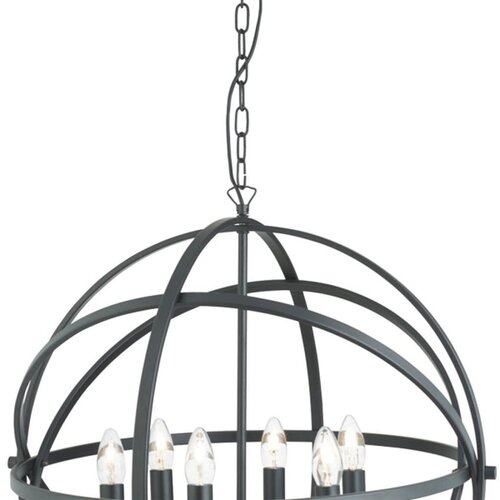 Searchlight 2476-6BK - Luster na lancu ORBIT 6xE14/60W/230V crna Slike