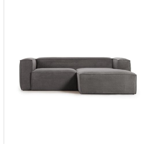 Kave Home Siv kotni žametni kavč (desni kot) Blok - Kave Home Slike
