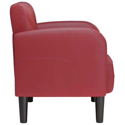 SOFA fotelja s naslonima za ruke vino crvena 54 cm umjetna koža Slike