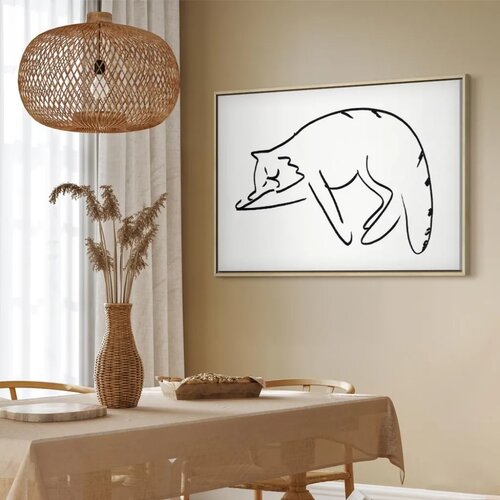  Slika - Cat\&amp;#039;s Dreams (1 Part) Vertical 120x80 U prirodnom drvenom okviru Slike