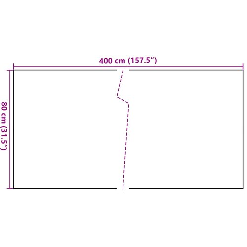 zaslon smeđi i crni 400 x 80 cm od poliratana Slike