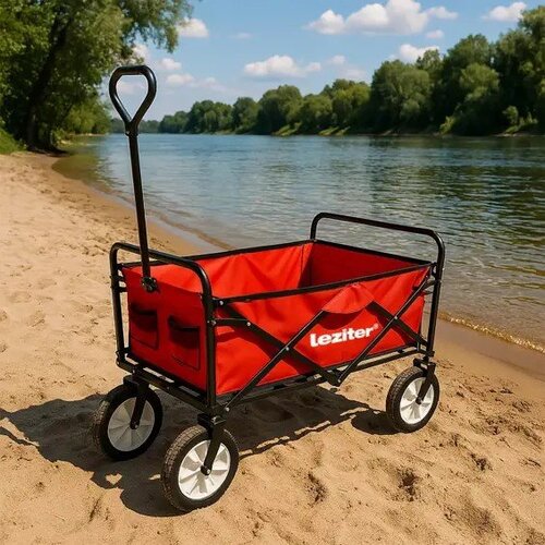 Leziter LSZK0101 sklopiva vrtna kolica crvena &amp;ndash; praktična transportna kolica Slike