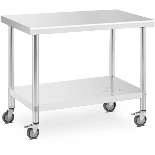 Royal Catering Osrednja jeklena delovna miza na kolesih s polico 100 x 60 cm, (21831911) Cene