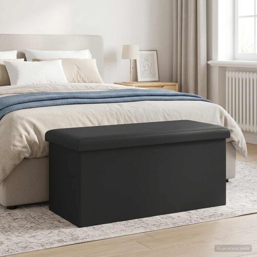  Sklopiva klupa za pohranu Siva 180 kg 80 L 77 x 38 x 38 cm PVC Cijene
