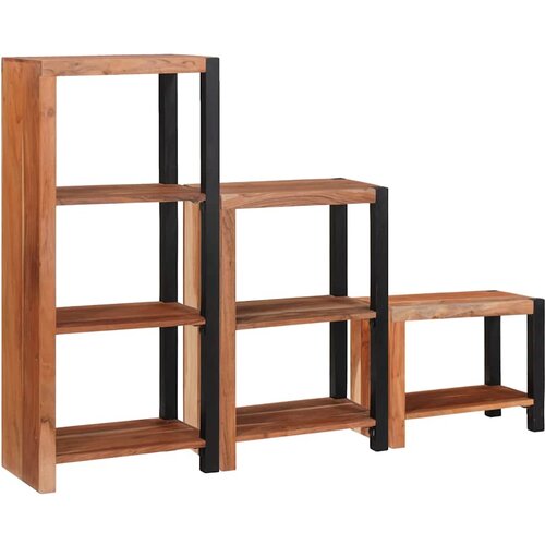  Polica 3 pcs Smeđa 50 x 30 x 110 cm Čvrsto drvo akacije Slike