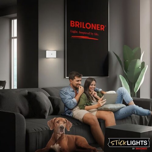 BRILONER 3878016 - led punjivo zidno svetlo sa senzorom chat LED/3W/5V 2000 mah bela Slike