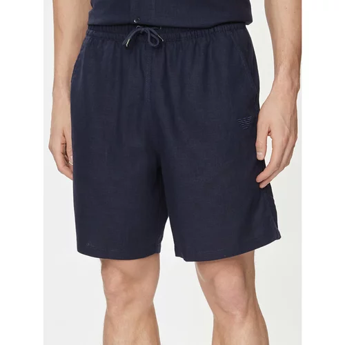 Emporio Armani Underwear Kratke hlače iz tkanine 211864 4R467 06935 Mornarsko modra Regular Fit