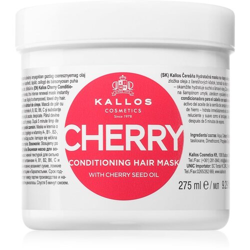Kallos KJMN Professional Cherry vlažilna maska za poškodovane lase 275 ml Cene