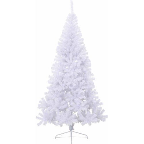  Umjetno božićno drvce Bijela 240 cm PVC i čelik Slike