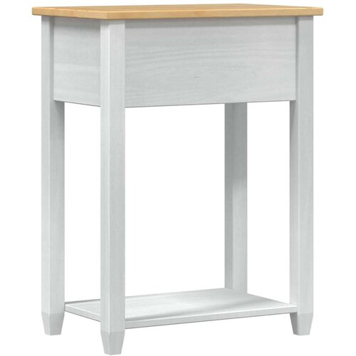  Konzolni stol Bijelo 55 x 35 x 73 cm Čvrsto borovo drvo - Bijelo Slike