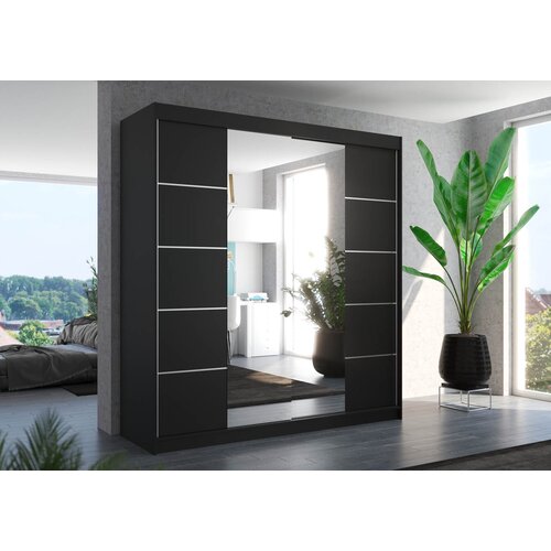 ADRK GARDEROBNI ORMAR DALMATIA 200 CM (VI�E BOJA)-Crna Cijene