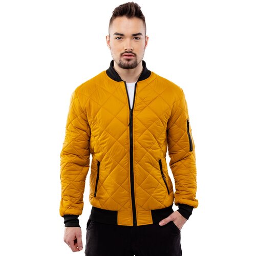 Glano Man Quilted Jacket - yellow Slike