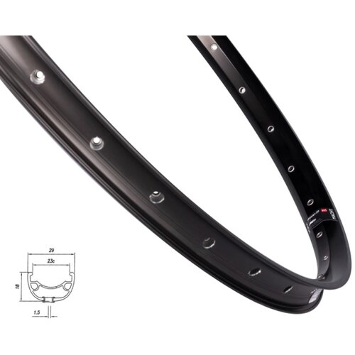 Force Felga MACH1 KLIXX DISC 559x23, 32H, crna Cene
