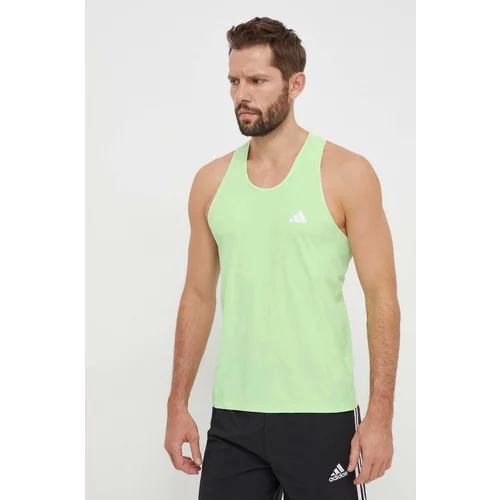 Adidas Kratka majica za tek Own The Run zelena barva
