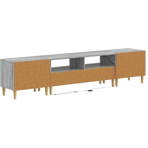  5-dijelni LED TV ormarić Siva Sonoma Konstruirano drvo - Siva Sonoma 100 cm Slike