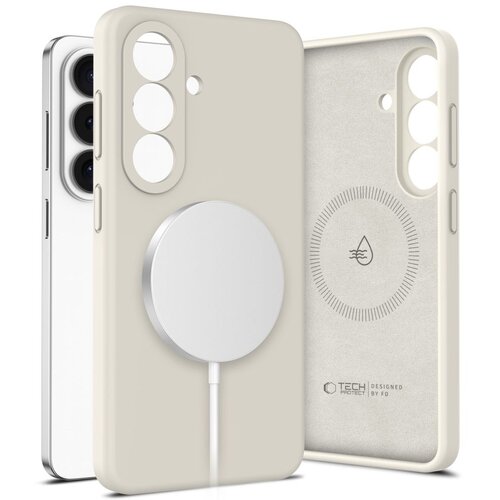 TECH-PROTECT silikonska MagSafe maskica za Samsung Galaxy S26+Plus &amp;ndash; Cosmic Latte Slike