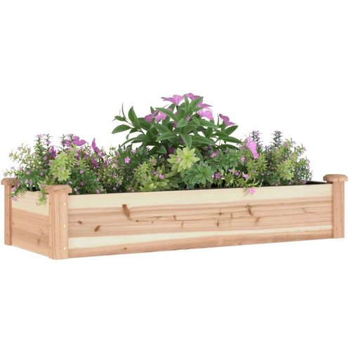 VidaXL Povi&amp;scaron;ena vrtna gredica s oblogom 120x45x25 cm masivna jelovina Slike