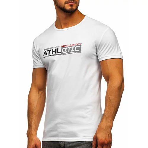 Kesi Men's T-shirt with Athletic SS10951 print - white,