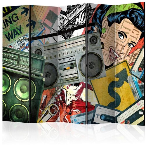 Artgeist Paravan Graffiti Girl I, 5-Delni, Dvostranski Cene