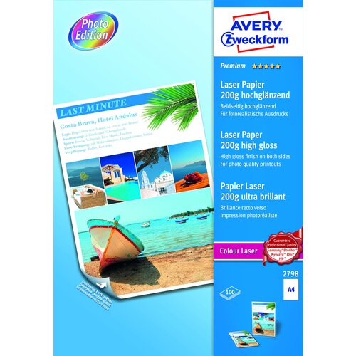 Avery Zweckform Foto papir barvni laserski Premium A4 - 200g Slike