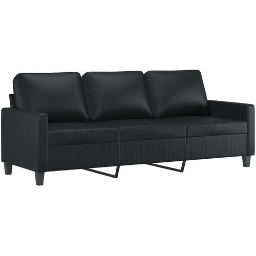 VidaXL 2-dijelni set sofa s jastucima crni od umjetne kože Slike