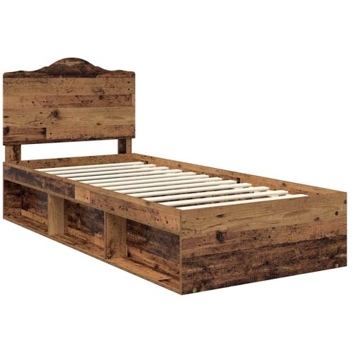  Okvir za krevet Staro drvo 90 x 200 cm Čvrsto borovo drvo Slike