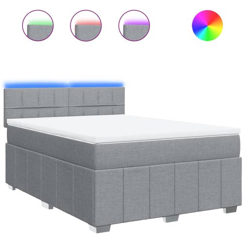 Maison Chic Box spring postelja - Vzmetna postelja z vzmetnico svetlo siva 160x200 cm žamet SL11873, (21901550) Cene