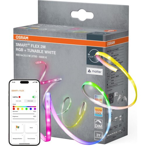 Osram LED RGB+TW prigu&amp;scaron;iva traka SMART+ FLEX 2m LED/8,5W/230V 2700-6500K Wi-Fi Slike