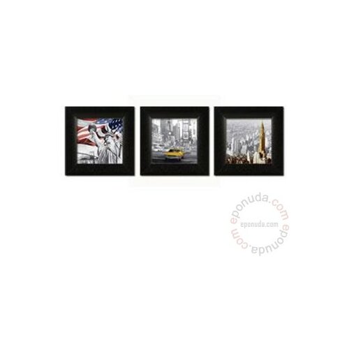 Deltalinea slika NY Triptih 16x16cm - komplet od 3 slike Slike