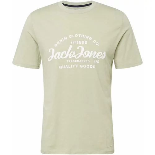 Jack & Jones Majica 'FOREST' pastelno zelena / bijela