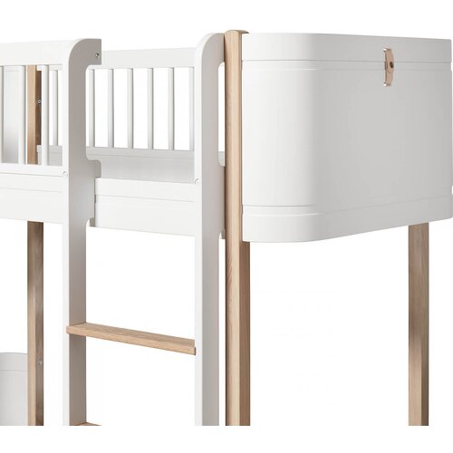 Oliver Furniture&amp;reg; krevet na kat mini+ low loft bed 60x160 white/oak Slike
