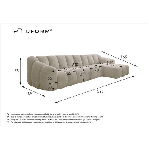 Miuform Kutna garnitura boja terakote (s desnim kutom/s ležaljkom) Shell &amp;ndash; Slike