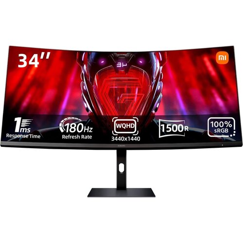 Xiaomi Gaming monitor 34" G34WQi zakrivljen, 3440 x 1440, 21:9, VA, 180Hz, Rgb ambiјentalno svetlo, HDR10 Cene