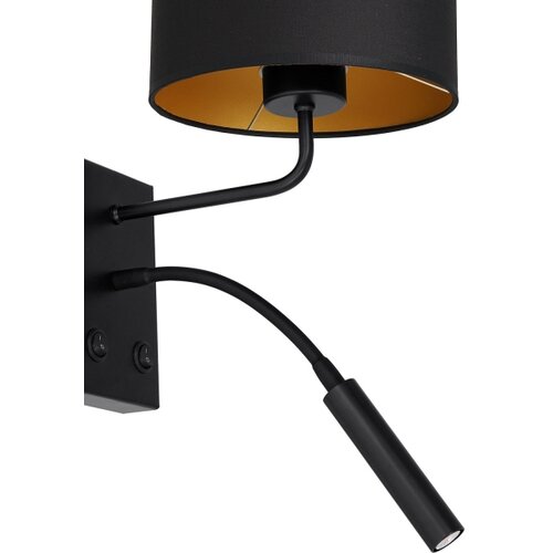  Zidna lampa ARDEN 1xE27/60W/230V + 1xG9/8W crna/zlatna Slike
