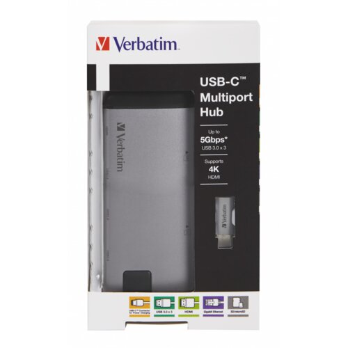 Verbatim usb-c multiport hub USB-C/2XUSB3.0/HDMI ( Cene