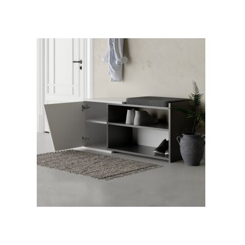 Hanah home cipelarnik fiona bench anthracite white Cene