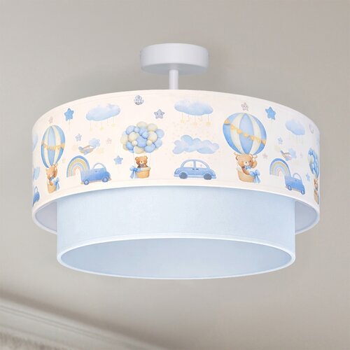  Brilagi-LED Dečiji plafonski luster BOBO 1xE27/10W/230V &amp;Oslash;40cm krem./plava/meda. Slike