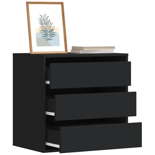  Kutna komoda s ladicama crna 60x41x58 cm od konstruiranog drva Cijene
