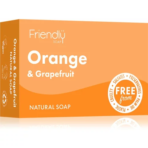 Friendly Soap Natural Soap Orange & Grapefruit naravno milo 95 g