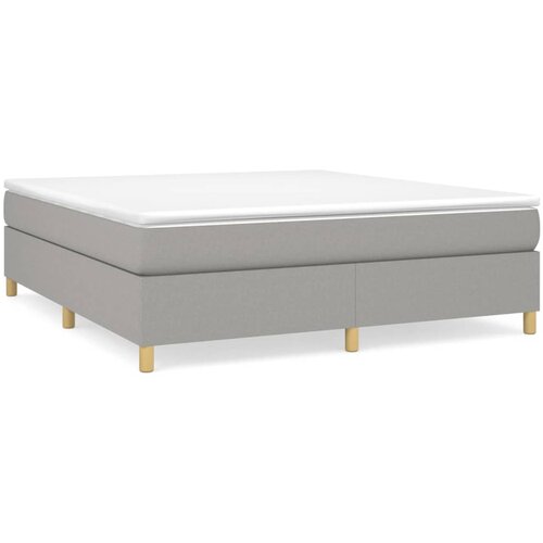 VidaXL Box spring postelja z vzmetnico svetlo siva 180x200 cm blago, (20725897) Slike