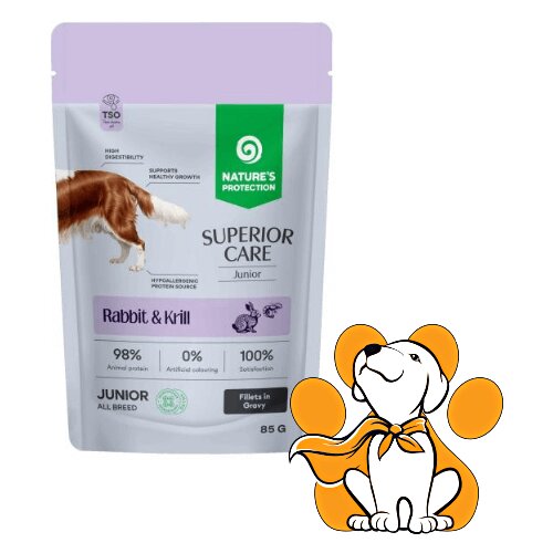 Nature's Protection Junior Rabbit&Krill 85g, Vlažna Hrana Za Mlade Pse Svih Rasa Cene