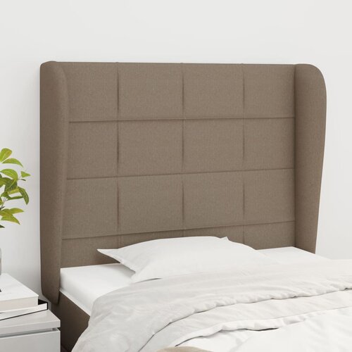 The Living Store vzglavje z u&amp;scaron;esi taupe 83x23x118/128 cm blago - vzglavje, (21418397) Slike