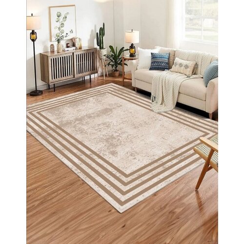  Tepih sa gumenom podlogom 140x220cm - Braon - Pravougaonici, TG-3112 Cene