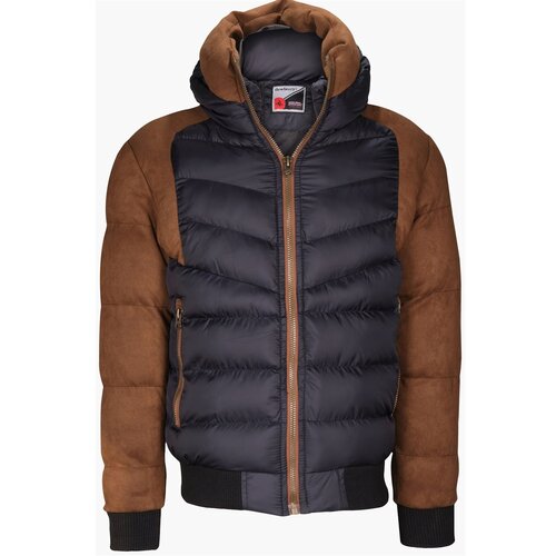 Dewberry M8649 MEN&amp;#039;S COAT-CAMEL-LACİVERT Slike