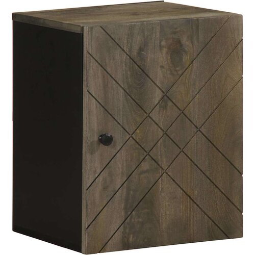 vidaXL Zidni kupaonski ormarić crni 38x33x48 cm Puno drvo Mango Cijene